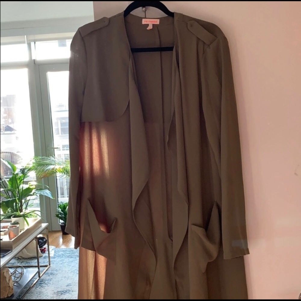 Re:named Olive green duster